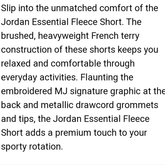 NWT Men's Jordan Essential Fleece Shorts - Picture 11 of 13